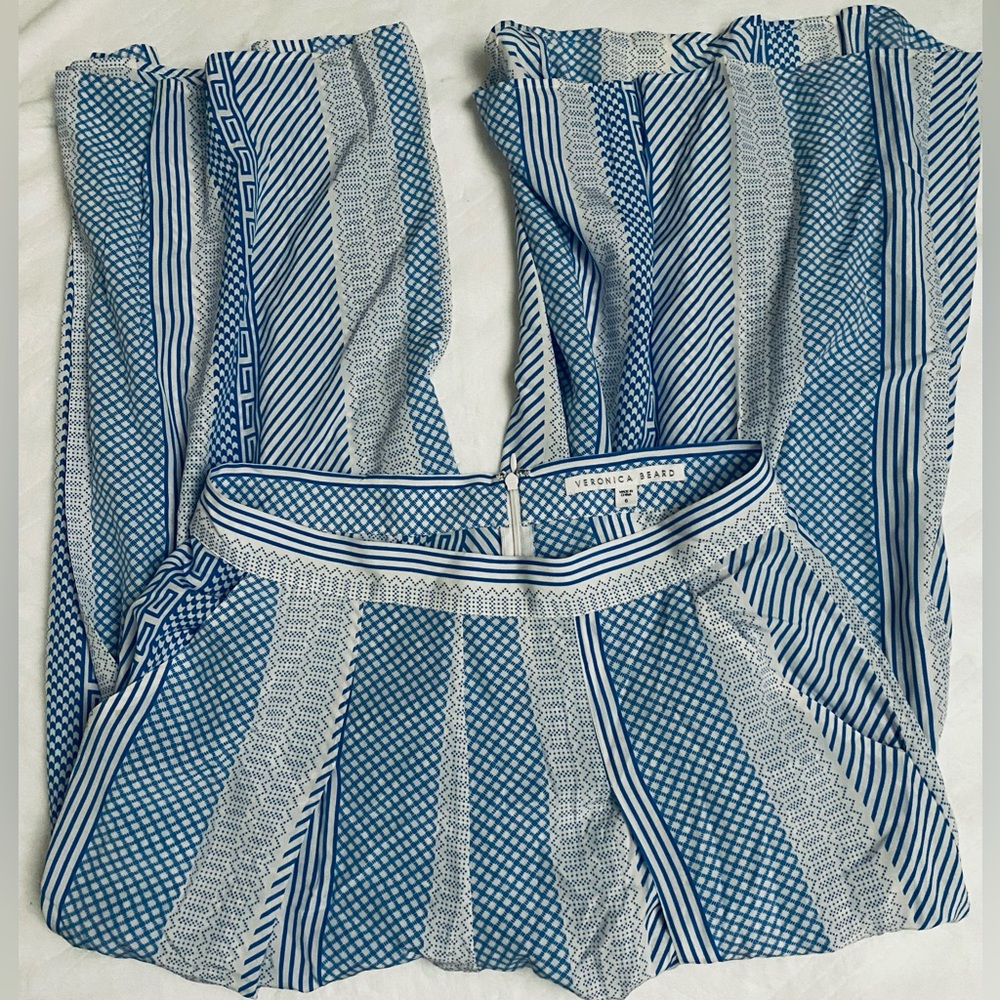 Veronica Beard Scarf Print Silk Pants